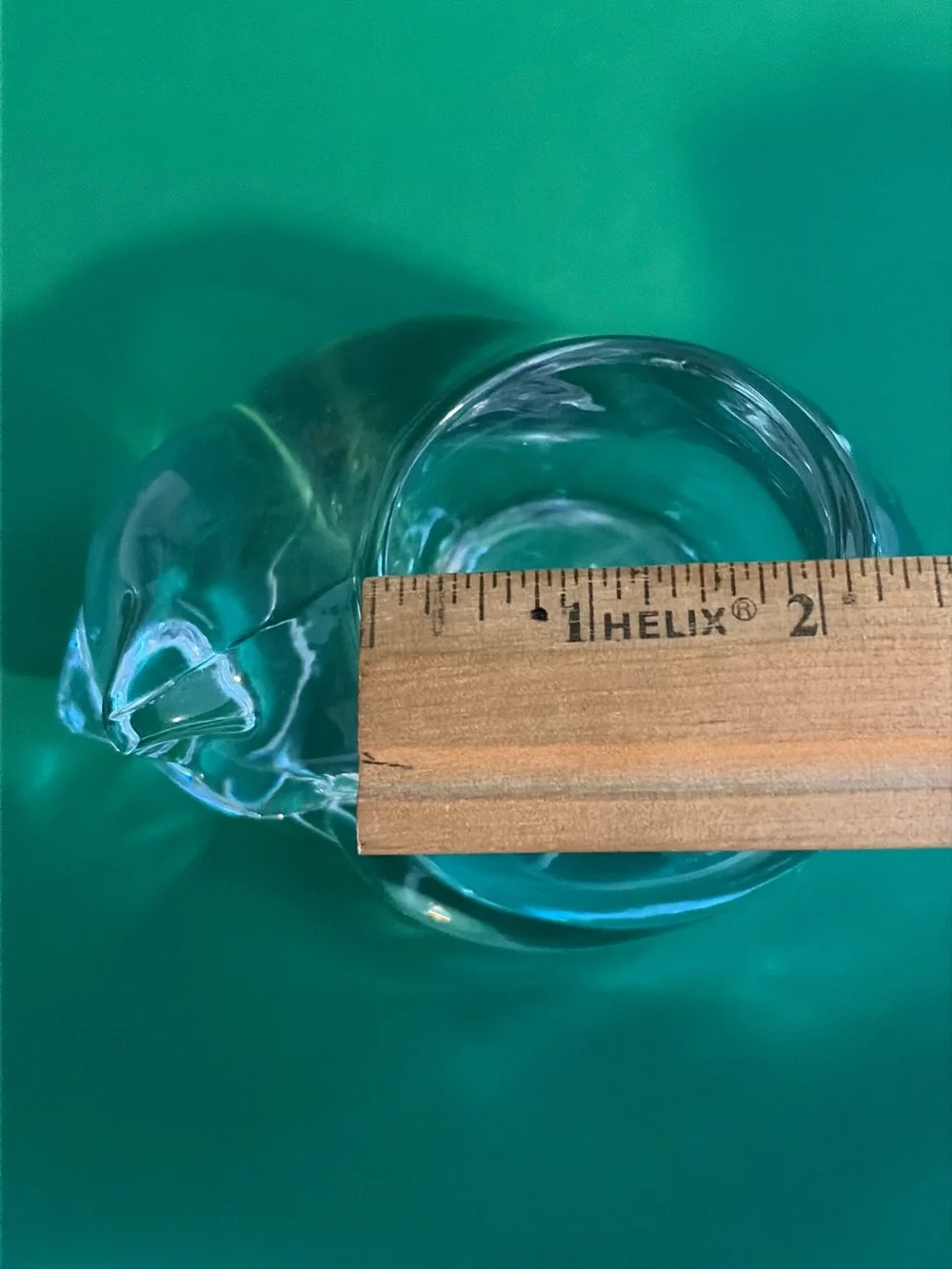 Clear Glass Cat Candle Holder Trinket Dish Paperweight